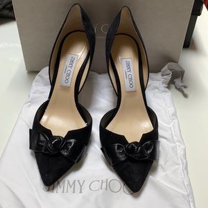 Jimmy Choo black suede heels